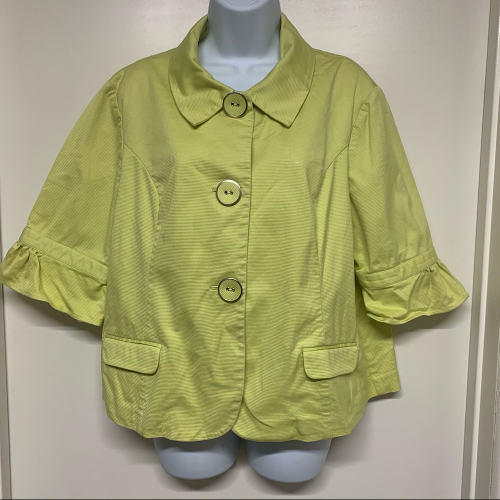 Chico’s Yellow 3 Button Blazer